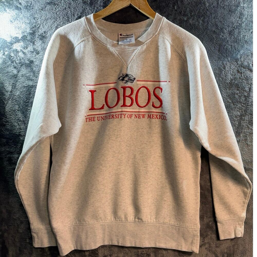 Champion x New Mexico Lobos x Men’s Crewneck Sweatshirt Large Heather Gray